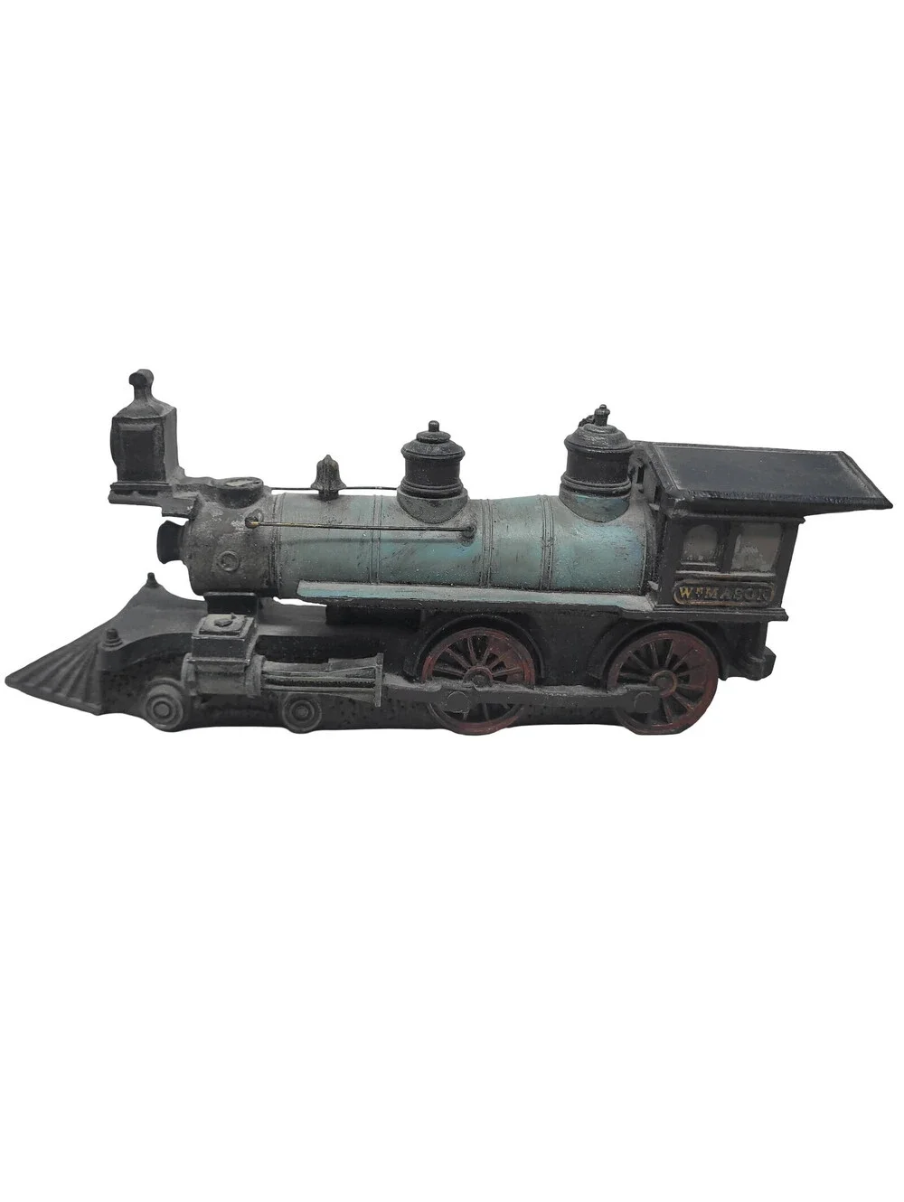 Wm Mason Resin Steam Locomotive Figurine 7.5in Vintage Train Statue Home Decor